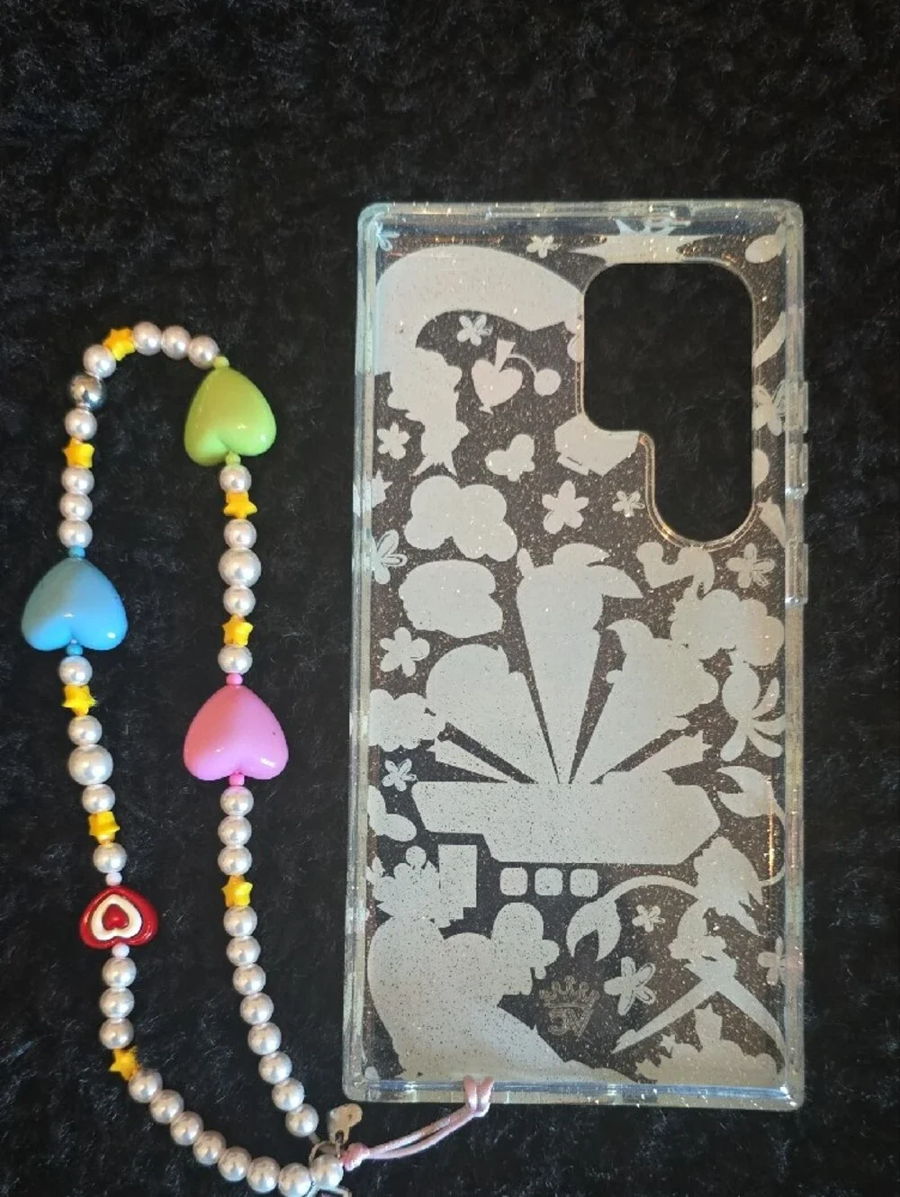 Powerpuff Girls Phone Case with Heart Bead Wrist Strap